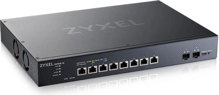 Zyxel XS1935-10 multigigabitový smart managed switch s 8 porty a 2× SFP+ uplinkem