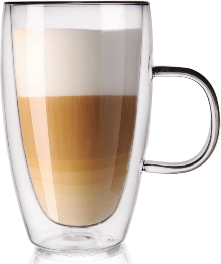 Termo sklenice s dvojitou stěnou na latte 430 ml