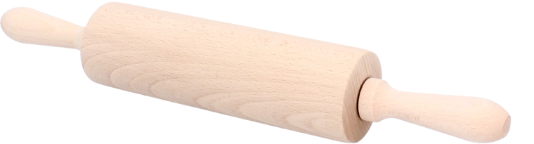 Dřevěný pohyblivý váleček na těsto z bukového dřeva 38 cm