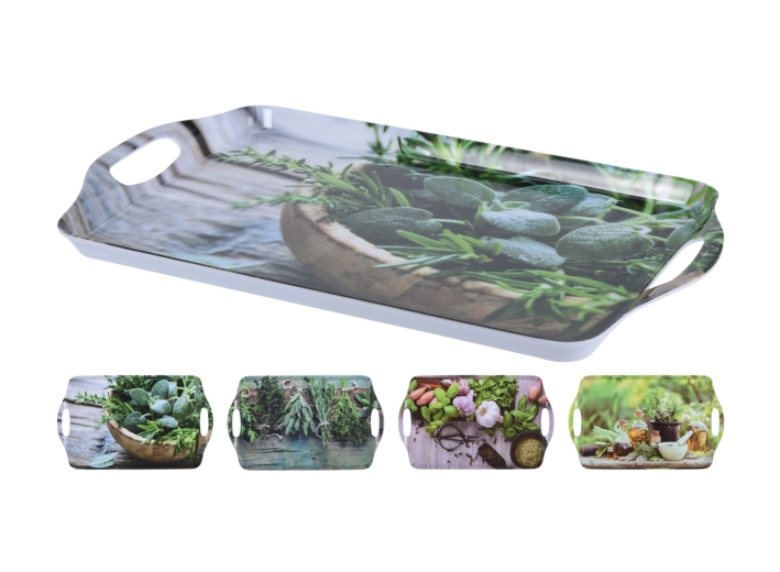 Melaminový servírovací podnos 45 × 30 cm s úchyty