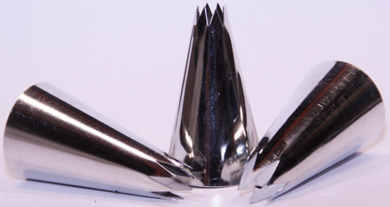 Sada zdobicích špiček – zubaté, velké, 3 ks