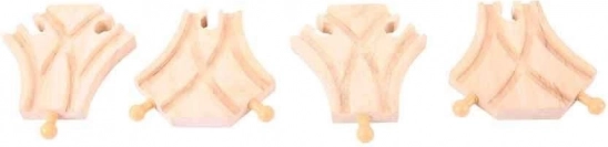 Velká sada železničních symetrických výhybek 4 ks