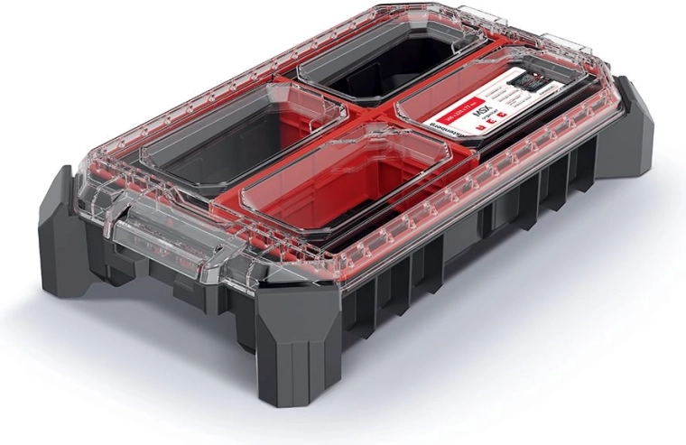 Modulární organizér MSX 36,8 × 22,8 × 7,7 cm s průhledným víkem