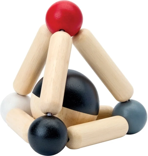 PlanToys kontrastní chrastítko a kousátko triangle