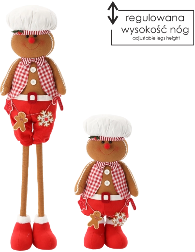 Vánoční dekorace perníkový chlapec s teleskopickými nohami