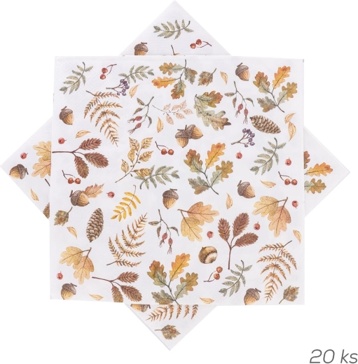 Papírové ubrousky podzim 33 × 33 cm (20 ks)