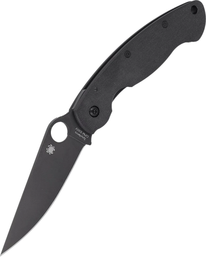 Spyderco Military Model Black kapesní nůž 10,2 cm, celočerný, G10