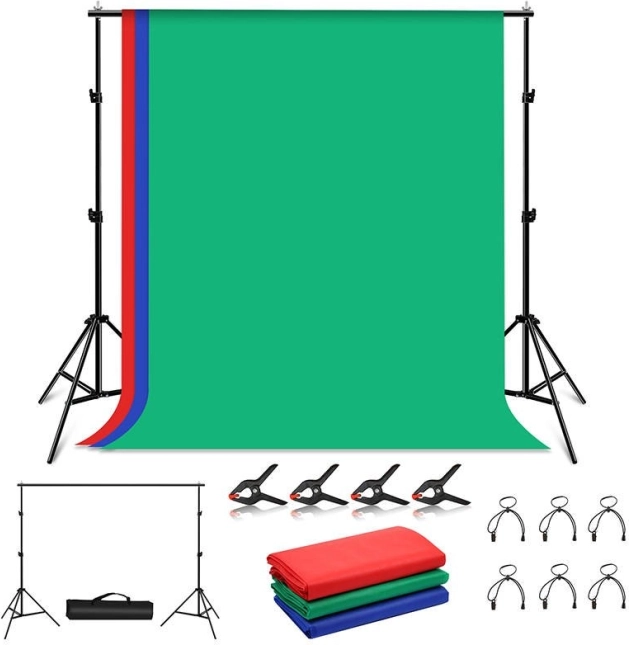 Foto pozadí Puluz 2x2m se třemi pozadími