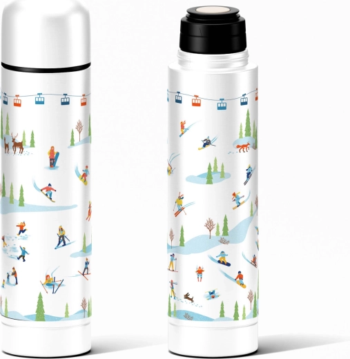 Nerezová termoska TORO s motivem lyžařů 500 ml