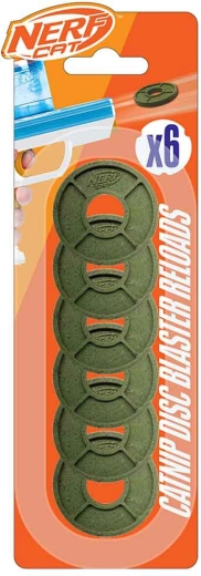 Náhradní pěnové disky s catnipem pro NERF CAT, 6 ks