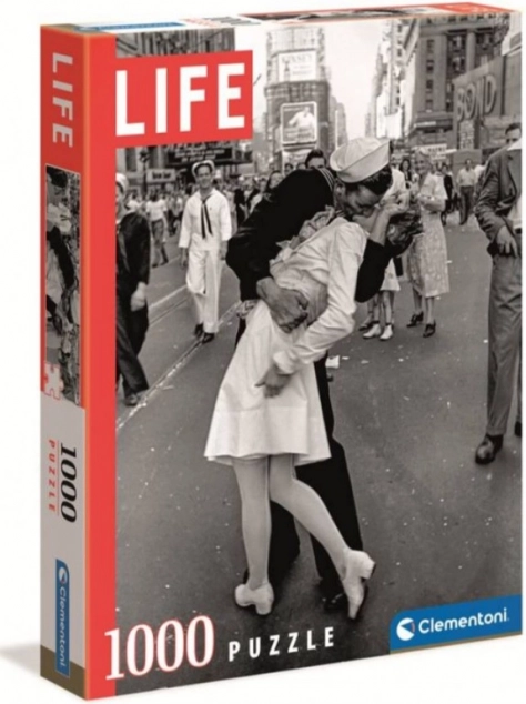 Clementoni puzzle Life čivava 1000 dílků – Polibek v times square