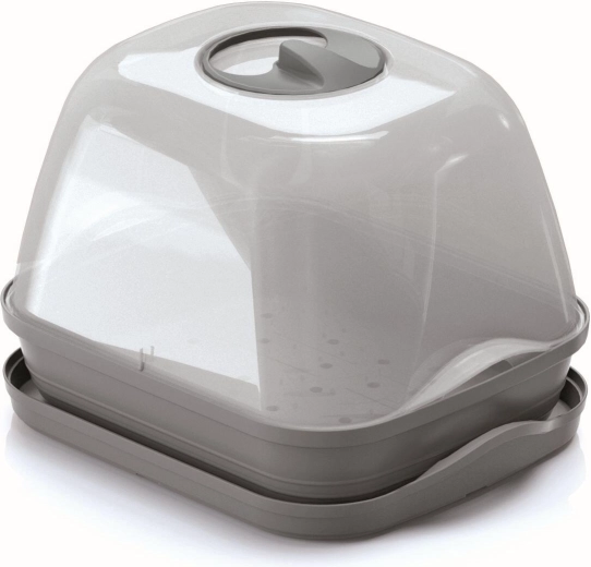 Sadbovač s víkem 25,7 × 19,6 × 18,5 cm, šedý