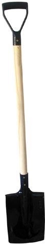 Rýč hranatý s násadou a držadlem ve tvaru Y, černý