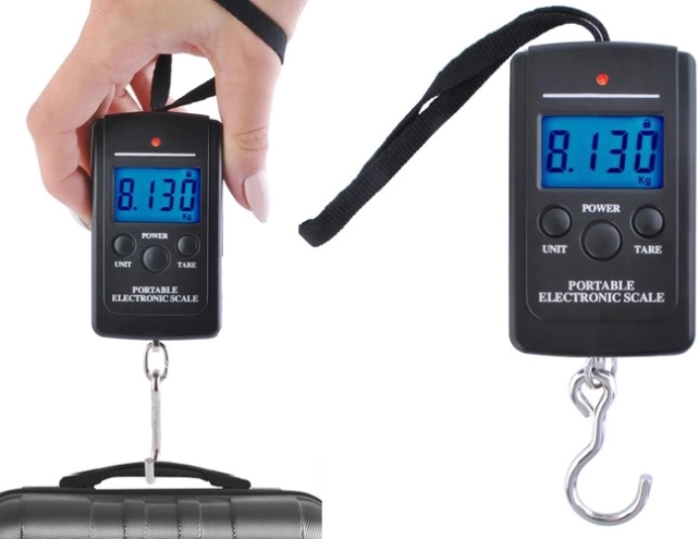 Závěsná digitální váha na zavazadla LED 40 kg