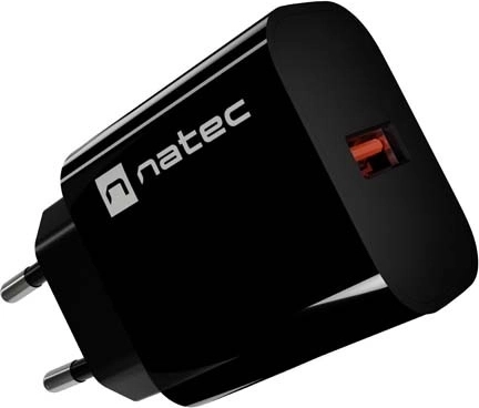 Natec Ribera síťová nabíječka 1× USB-A 18 W černá