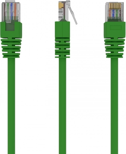 Síťový patch kabel Cat5e UTP 1,5 m zelený