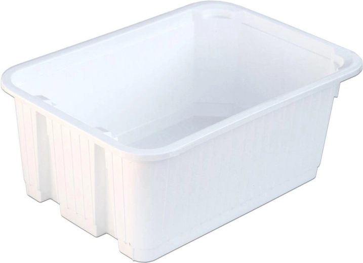 Stohovatelný plastový košík 30 × 21 × 12 cm – mix barev