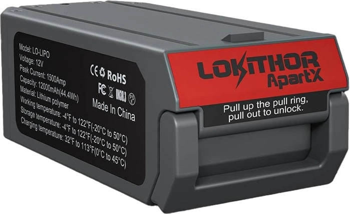Lokithor LO-LIPO LiPo baterie 12 V 12 000 mAh (1500 A) pro ApartX