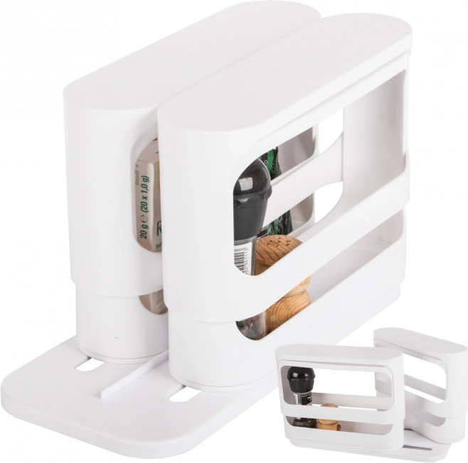 Bílý plastový kuchyňský organizér na kořenky