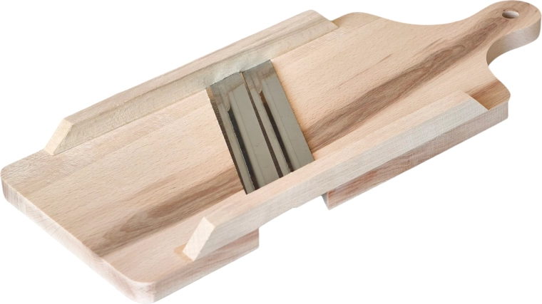 Dřevěné struhadlo na zelí 41 × 16 cm se dvěma noži