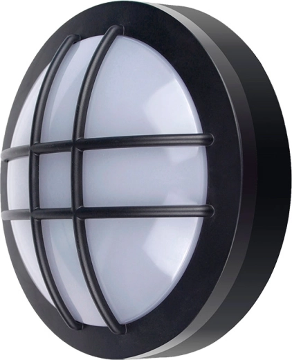 Solight LED venkovní svítidlo kulaté s mřížkou 13 W, 910 lm, 4000 K, IP65, černé - 1 kus