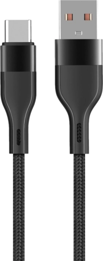 Maxlife kabel USB – USB‑C 1 m 3 A černý nylon