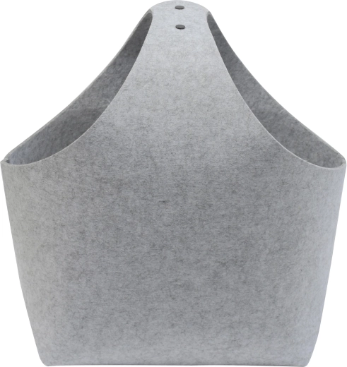 Plstěný koš na dřevo světle šedý 36 × 22 × 47 cm