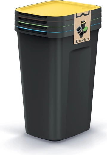 Sada třídicích košů Compacta Q Flap Plus 4×50 l