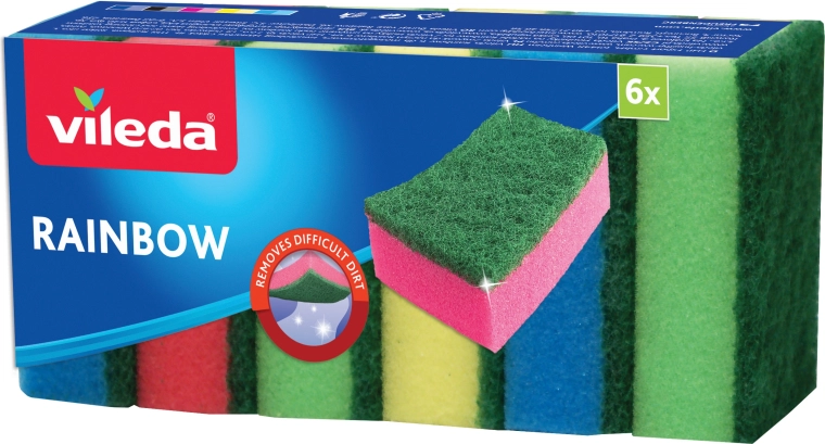 Houbičky Vileda Rainbow, 6 ks