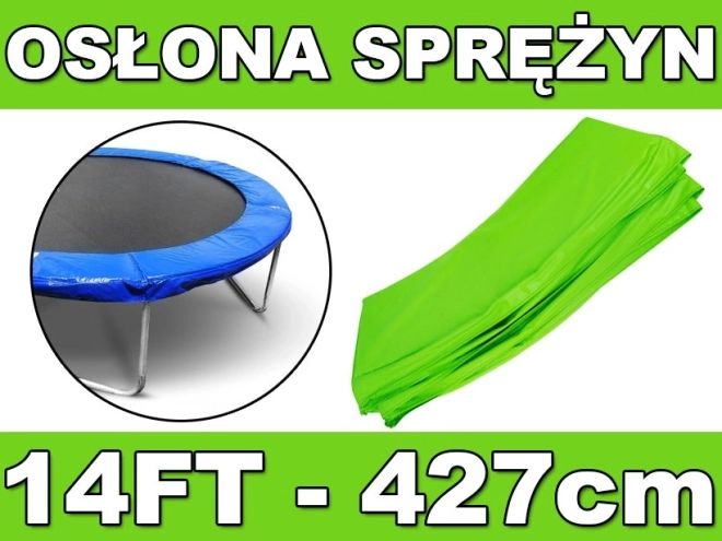 Ochranný límec na pružiny SKYRAMIZ pro zahradní trampolínu 427 cm / 14 ft – zelený