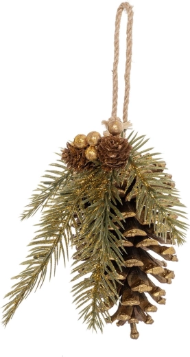 Závěsná dekorace šiška z plastu 16 cm