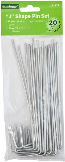 Upevňovací kotva J zinkovaná 15 × 3 × 3 cm (20 ks)