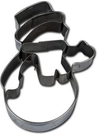 Vykrajovátko na cukroví – sněhulák, 7–8 cm, stříbrné