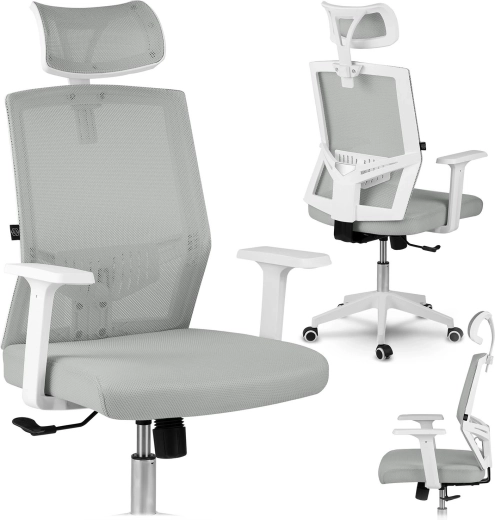 Ergonomická kancelářská židle z mikrosítě Sofotel Rotar, šedá