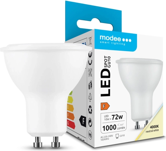 Modee LED bodová žárovka GU10 10 W 1000 lm neutrální bílá