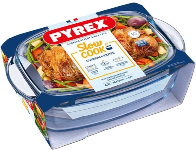 Skleněný pekáč s víkem PYREX 6,7 l