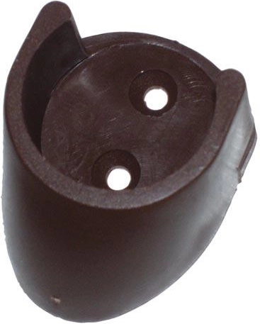 Nástěnný závěs pro záclonovou tyč, plast, bílý, sada 2 ks