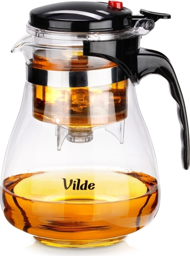 Skleněná konvice se spouštěcím čajovým infuzérem 1,65 l