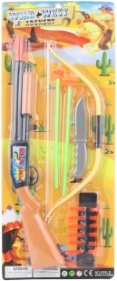 Westernová sada s puškou, lukem a nožem pro děti