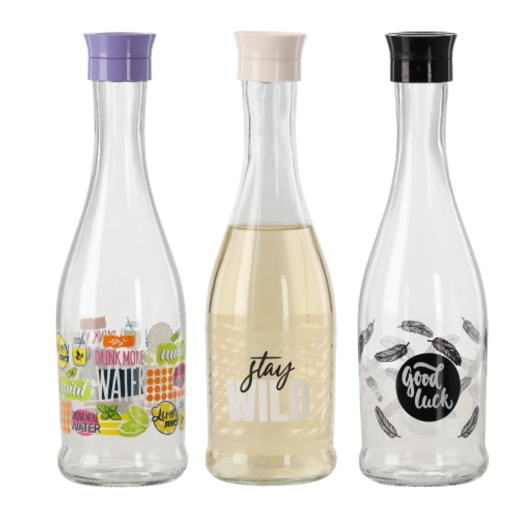 Skleněná karafa s korkovým uzávěrem 1 l GALA