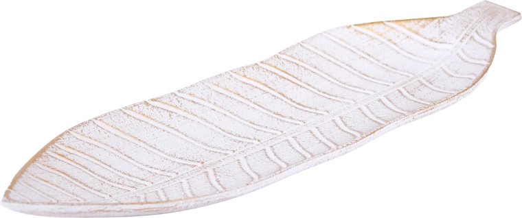 Dřevěný servírovací podnos TORO ve tvaru listu 41 × 12 cm