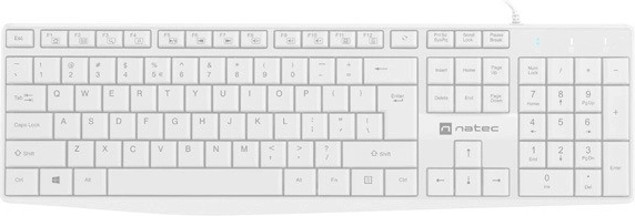 Bílá klávesnice Natec Nautilus s numerickou částí