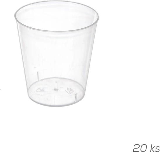 Plastové odlivky 30 ml transparentní - 20 ks