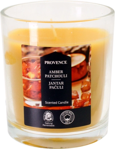 Vonná svíčka ve skle jantar a pačuli 7 × 8 cm