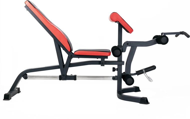 Nastavitelná posilovací lavice s bicepsovou opěrkou a předkopáváním HMS