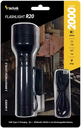 Technik mt-r20 nabíjecí svítilna s ostřením a USB-C (2000 lm) - 1 kus