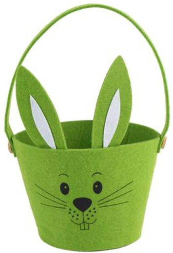 Plstěný velikonoční košík zajíc 15 cm