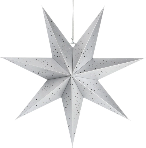 Papírová děrovaná hvězda stříbrná 60 cm
