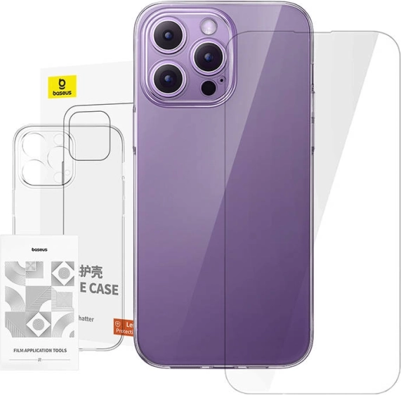 Průhledné pouzdro a tvrzené sklo pro iPhone 14 Pro Max