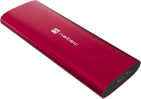 Natec rhino m.2 nvme lite externí hliníková obudova pro ssd, ruby red